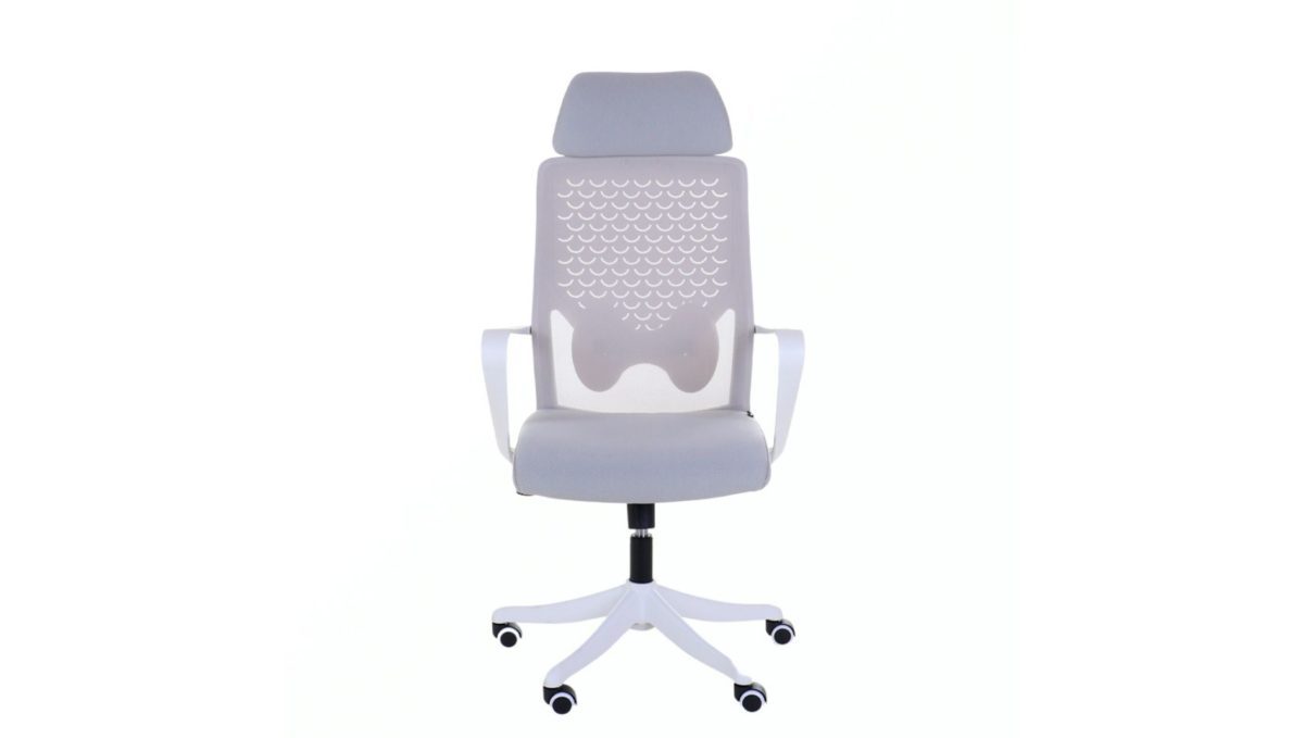 36. Silla Ergonomica Eliomi Blanco Con Cabezal